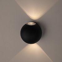 Светильник светодиодный декоративный Эра WL11 BK 2х1Вт Черный IP54 картинка 